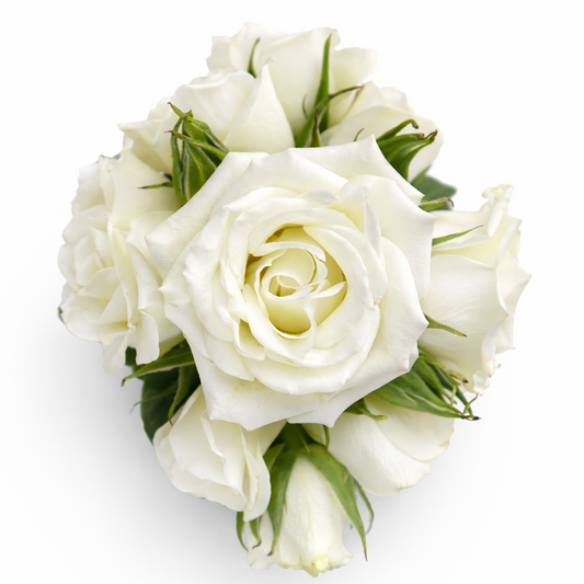 White Corsage - Seasonal Greenery