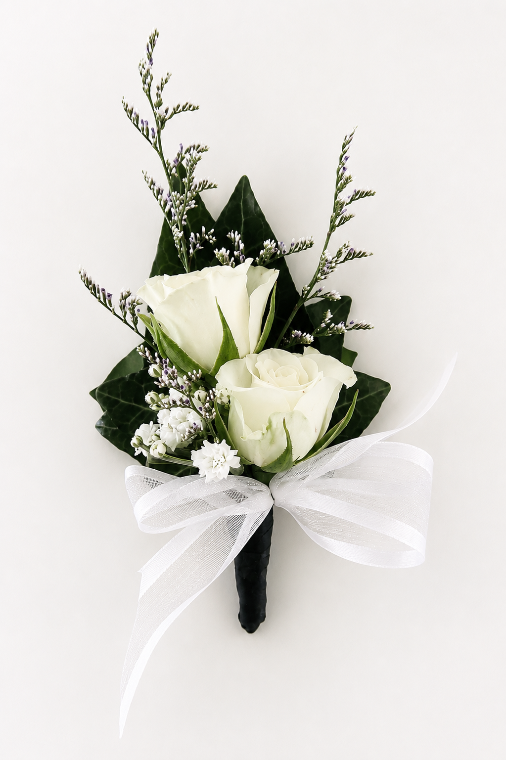 White Rose Buttonhole (Boutonnière)