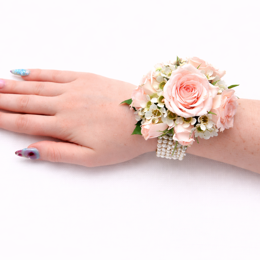 Pink Corsage - Wax Flower