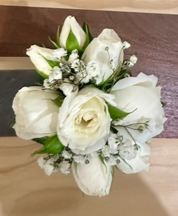 Snow Puff Corsage