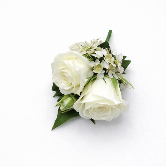 White Buttonhole (Boutonnière) – Wax Flower