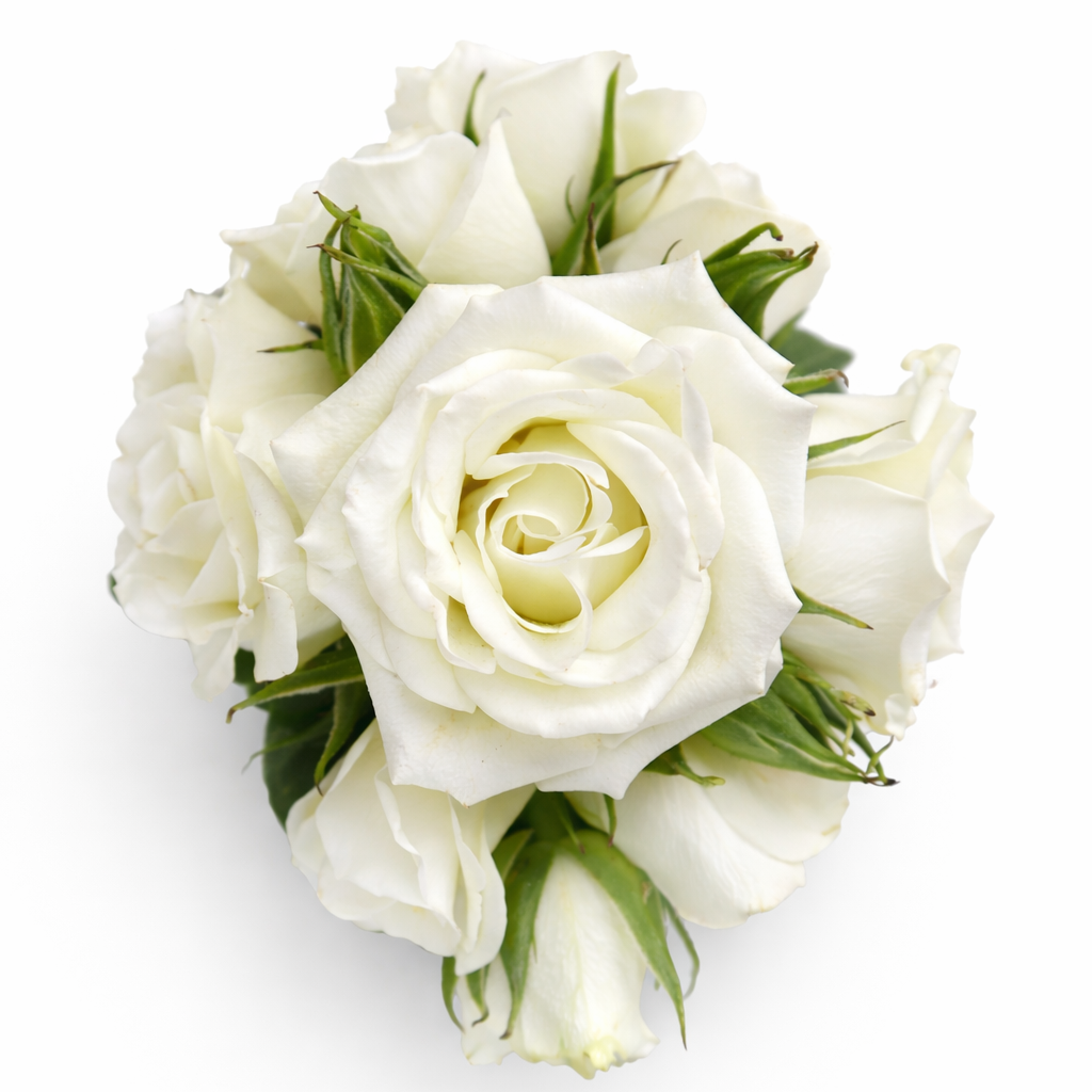 White Corsage - Seasonal Greenery