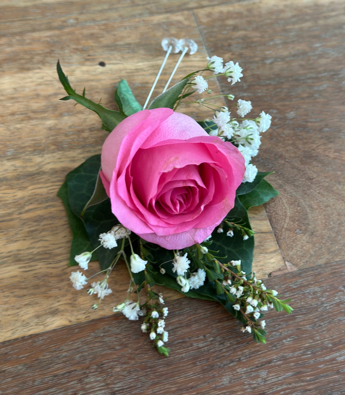 Blush Puff Buttonhole