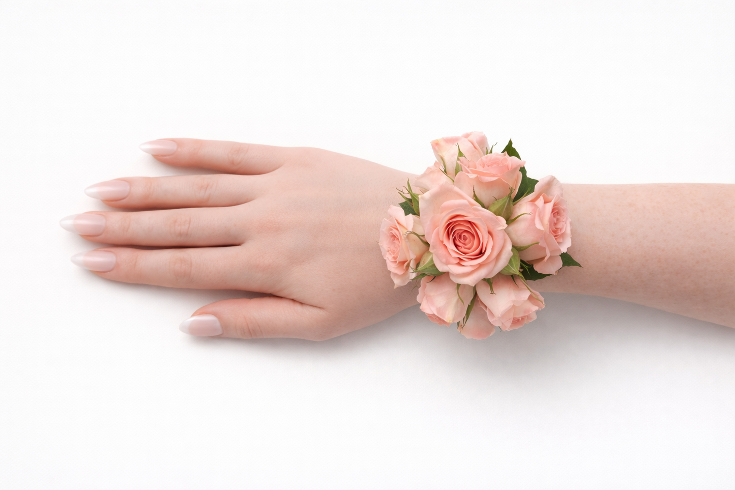 Pink Corsage - Seasonal Greenery