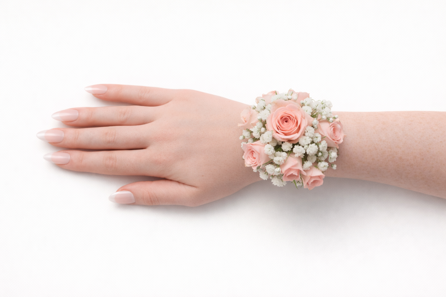 Pink Corsage – Baby’s Breath