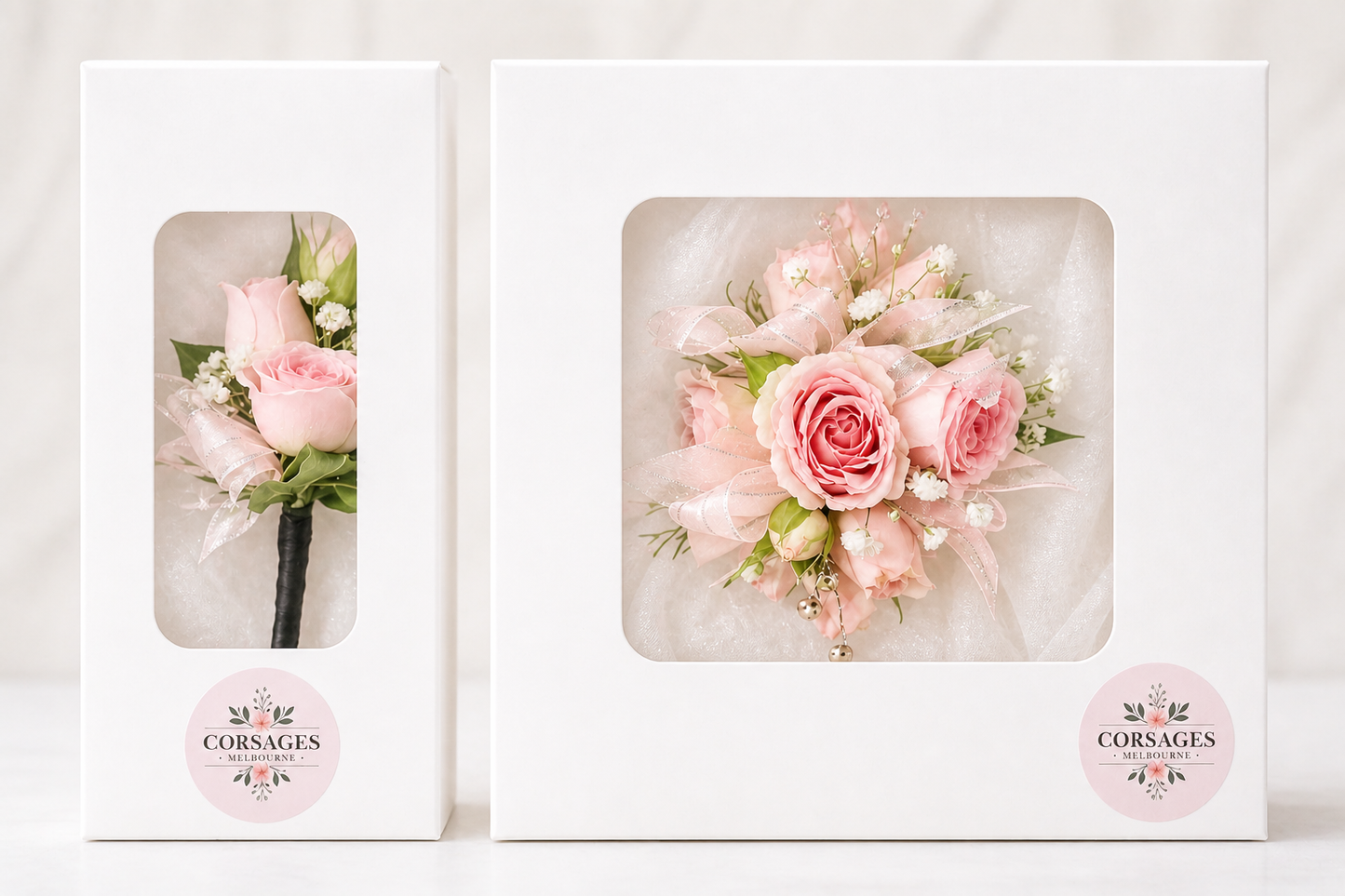 Blush Rose Corsage & Buttonhole Set