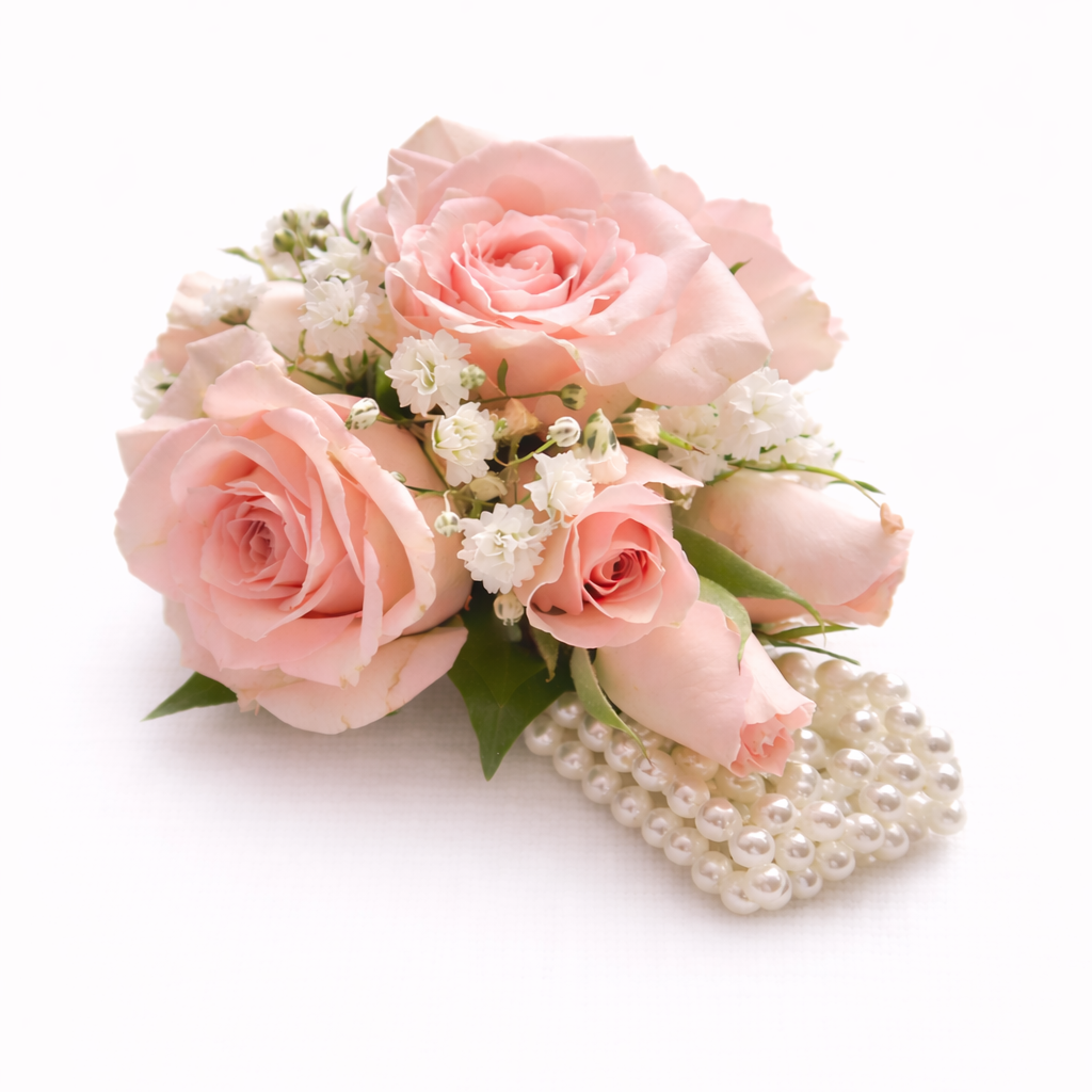 Pink Corsage – Baby’s Breath
