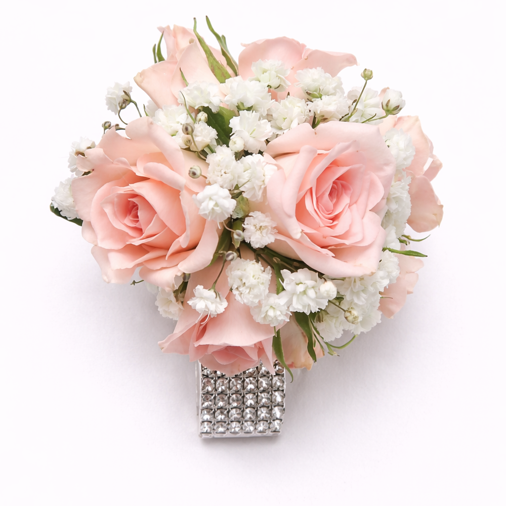 Pink Corsage – Baby’s Breath