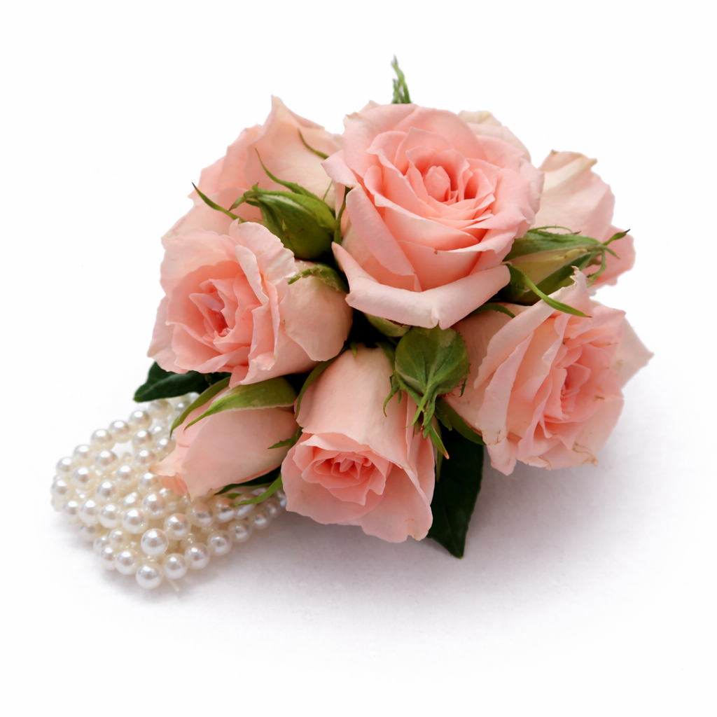 Pink Corsage - Seasonal Greenery