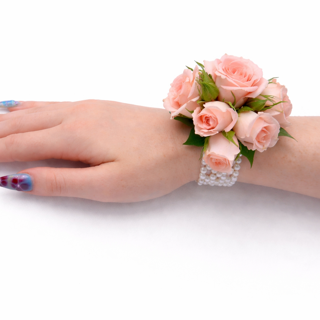 Pink Corsage - Seasonal Greenery