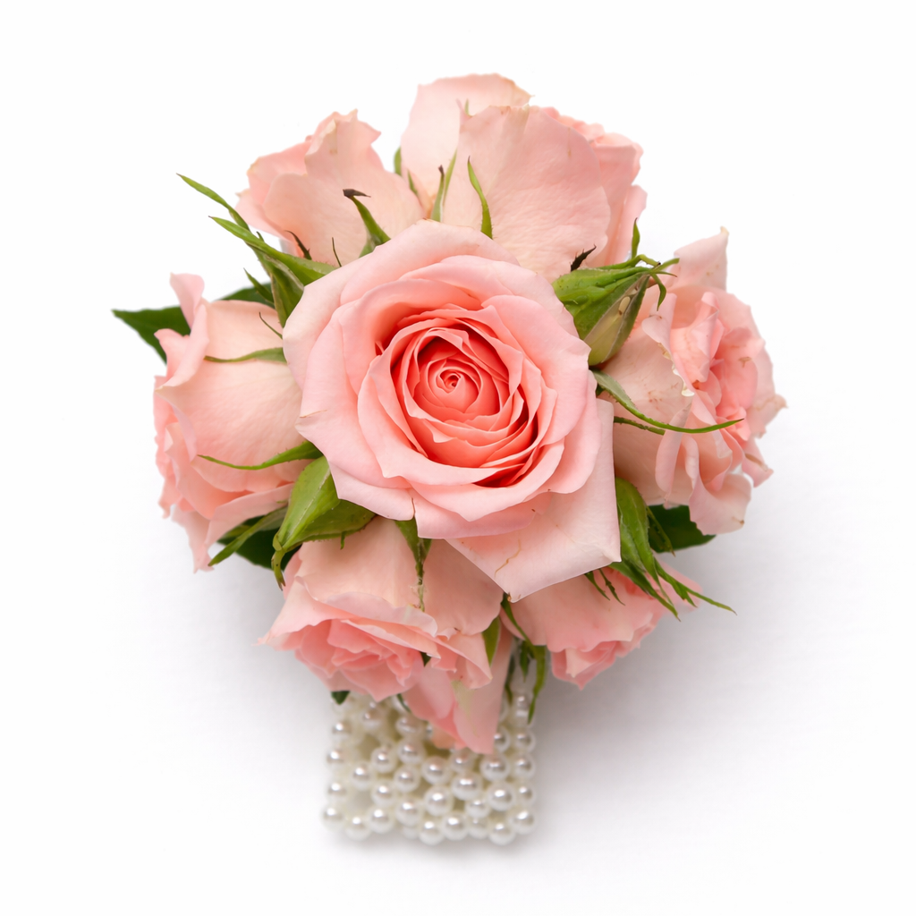 Pink Corsage - Seasonal Greenery