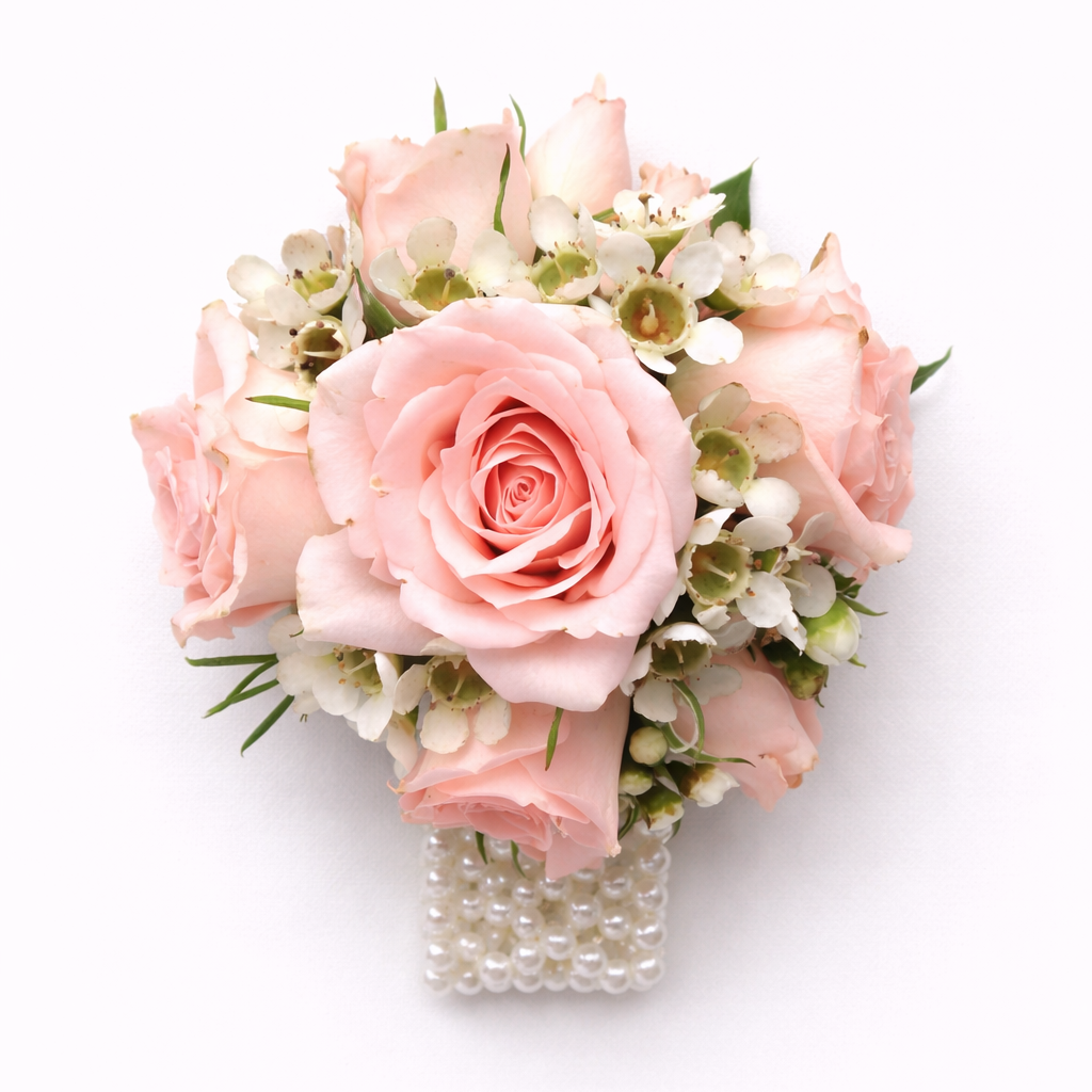 Pink Corsage -  Wax Flower