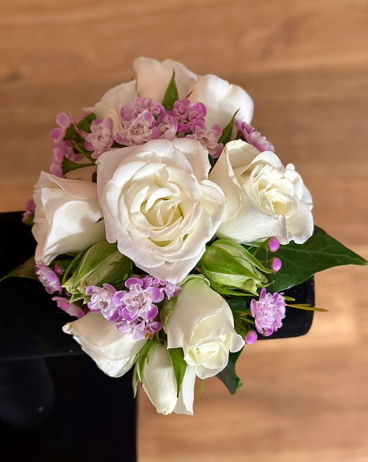 Snow Twilight Corsage & Buttonhole
