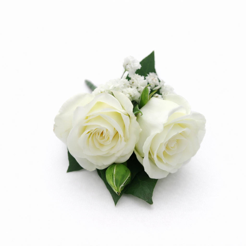White Buttonhole (Boutonnière) – Baby’s Breath