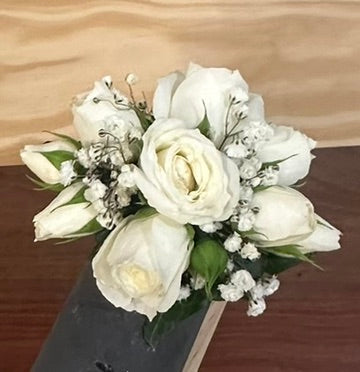 Snow Puff Corsage