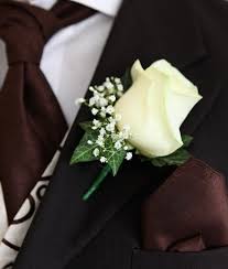 Snow Puff Buttonhole